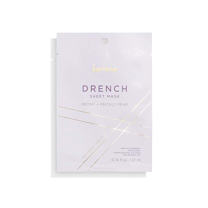 Karuna Skin - DRENCH Hydrating Sheet Mask, Pore-Minimizing Facial Skin Care Products, Hydrating