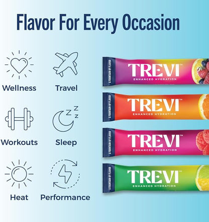 TREVI™ Sugar Free Electrolytes - Drink Mix Hydration Powder Packets - 28 Count - Original Variety