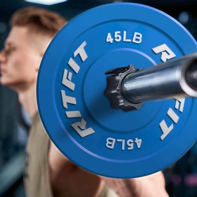 RitFit 2-Inch Magnetic Barbell Collars Locking Clamps - Heavy Duty Aluminum Alloy, Quick Release