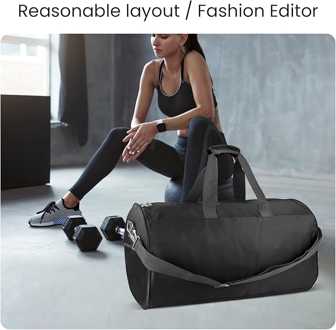 C&F BOGMOST Small Gym Bag for Travel & Duffel - 20 Inch Lightweight Carry On Bag for Men & Women