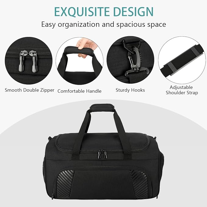 Urbanstand Gym Bag for Men - 22 Inch Sports Duffel Bags with Shoe Compartment, Large Overnight