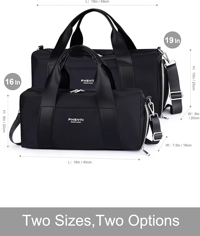 Compact Sports Gym Bag for Women & Girls and Kids, Cute Mini Duffle Bag with Wet Pocket & Shoes