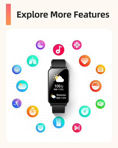 Parsonver 5ATM Waterproof Fitness Tracker, Swimming Smart Watch with Step Counter, Stopwatch