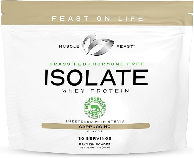 Muscle Feast Grass-Fed Whey Protein Isolate, All Natural Hormone Free Pasture Raised, Whey Isolate