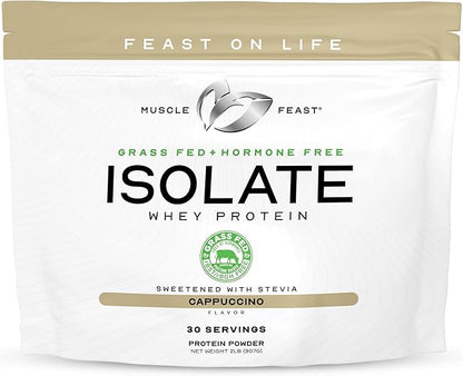 Muscle Feast Grass-Fed Whey Protein Isolate, All Natural Hormone Free Pasture Raised, Whey Isolate
