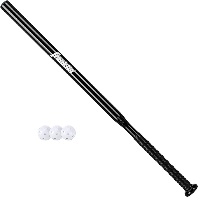 Franklin Sports MLB Baseball Training Bat + Balls - Thin Stick Training Equipment for Hitting