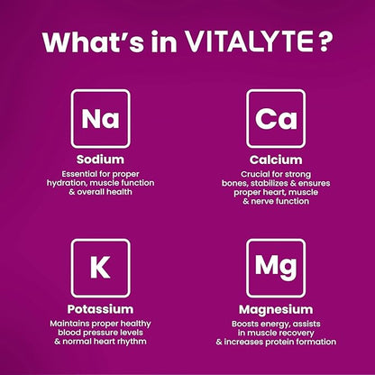 Vitalyte Electrolyte Powder Drink Mix, Isotonic Electrolyte Hydration Mix, Case Pack (6 Pack