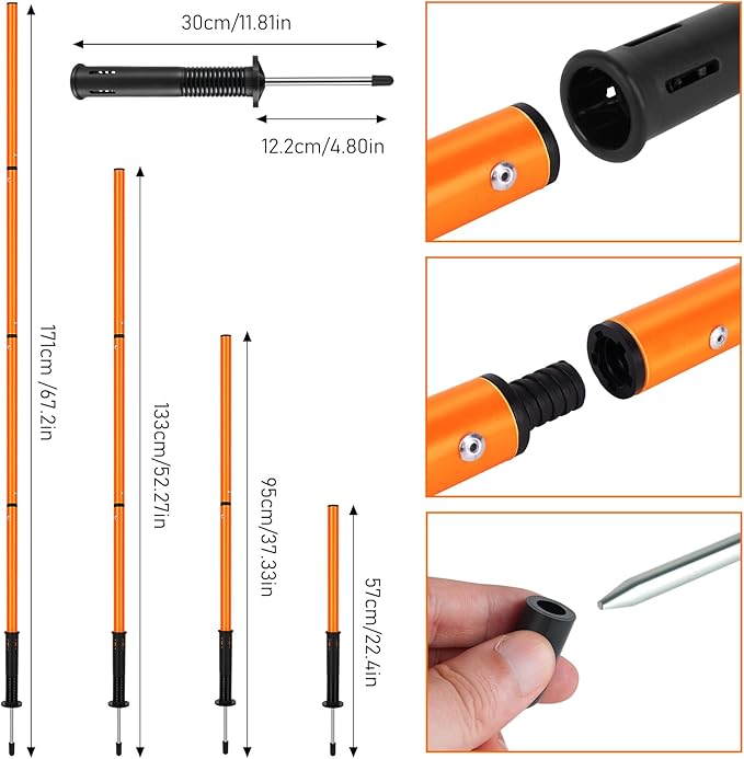 Soccer Agility Training Equipment: 6 Soccer Agility Poles, 20ft Agility Ladder, 10 Soccer Cones, 1