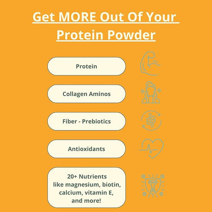 Unflavored & Unsweetened Protein Powder | Vegan - Plant Based Protein Powder Dairy Free for Gut