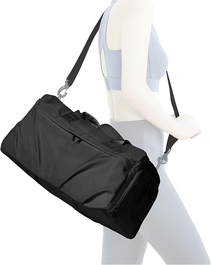 Gym Bag for Women Men with Shoe Compartment, Sport Duffel Bag, Waterproof Travel Weekender