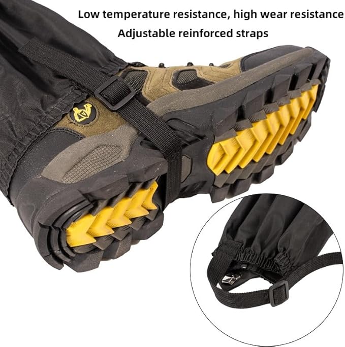 Leg Gaiters, Waterproof,Lightweight and Adjustable, Snow Boot Gaiters, for Men and Women Hiking
