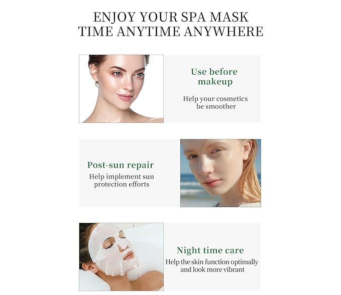 Pack of 10 Collagen Face Mask, Face Masks Skincare with Coenzyme Q10 Retinol Anti Aging Facial