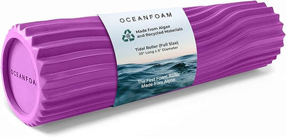 Oceanfoam Tidal Roller - Magenta - Muscle Massage Foam Roller for Back Pain & Stretching - Firm and