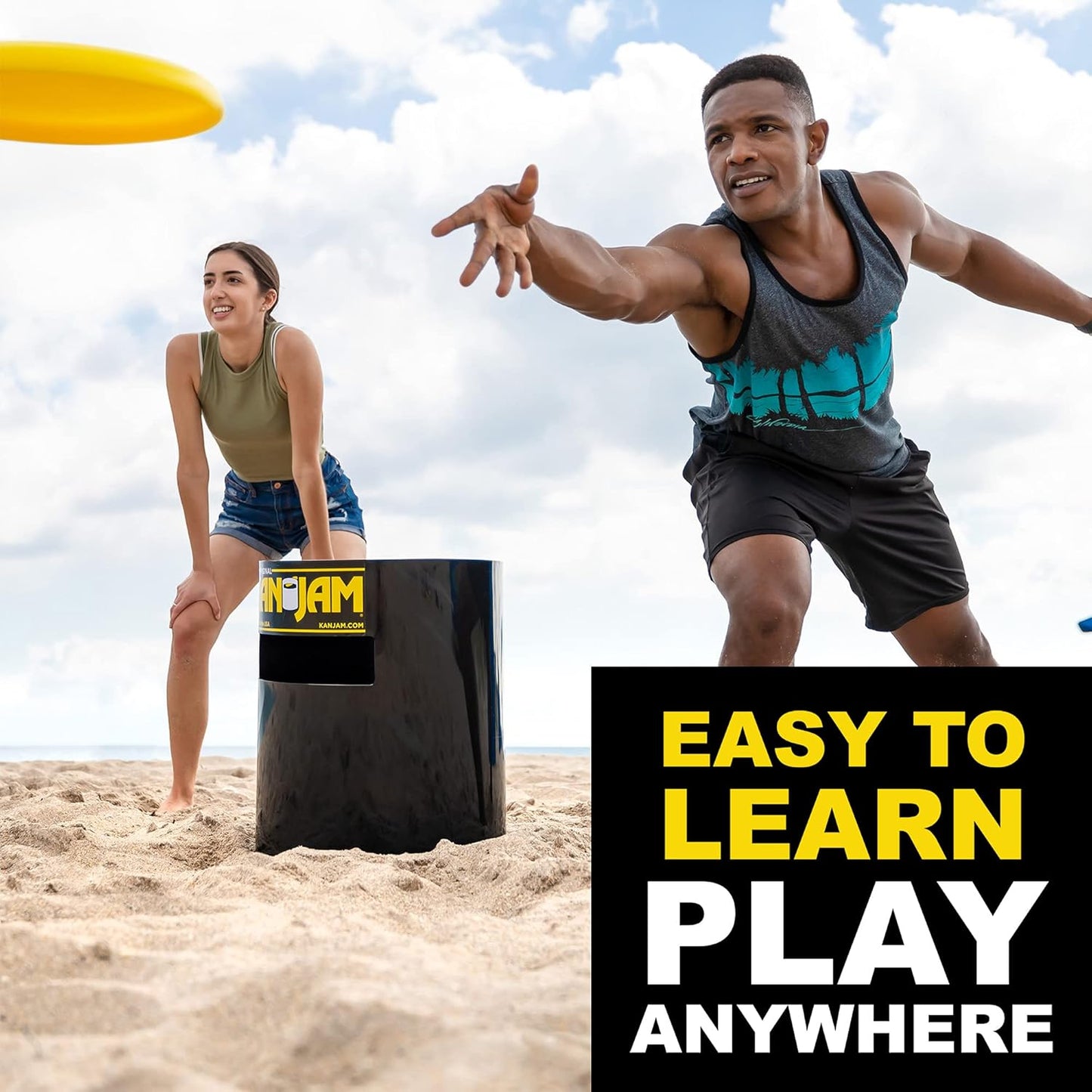 Kan Jam Original Disc Toss Game Set – Portable Outdoor Frisbee Team Game for Backyard, Beach &