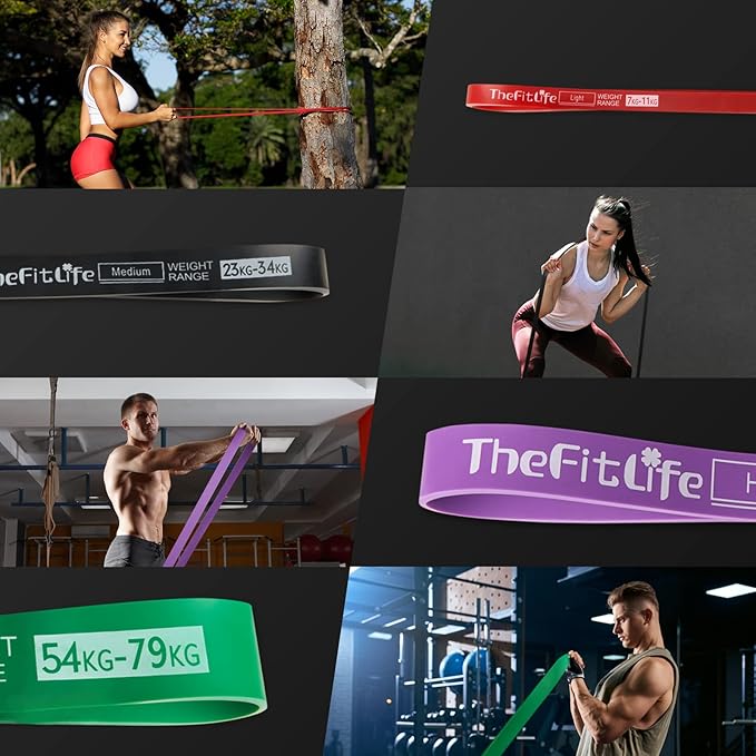 TheFitLife Pull Up Assistance Bands- Resistance Bands for Working Out, Long Workout Bands for