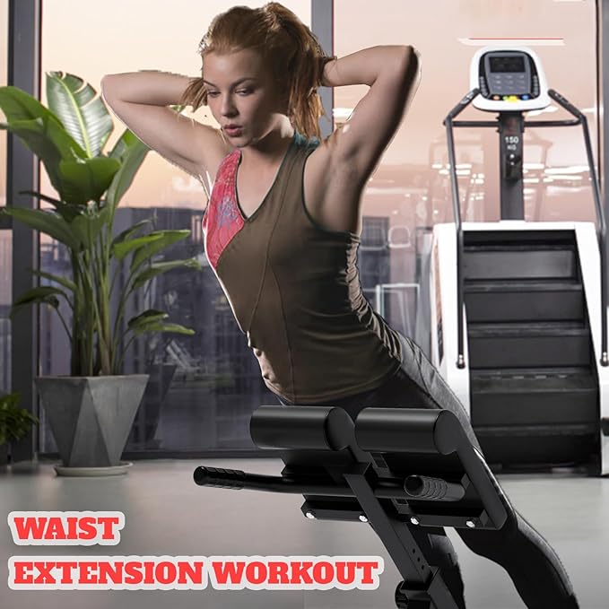 Roman Chair,Back Extension Bench,Multi Functional Ab Bench, Hyperextension Bench Abdominal