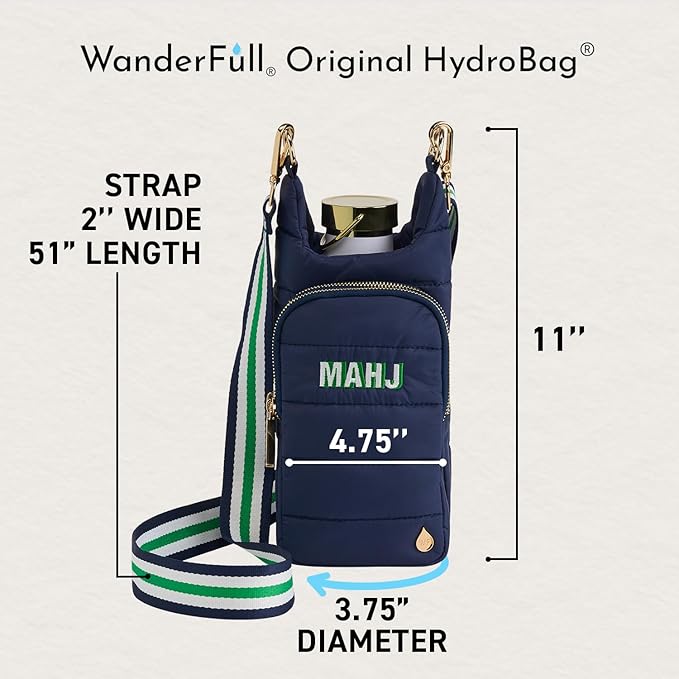 WanderFull® Original HydroBag® Collection, Water Bottle Holder w/Strap & Phone Pocket, Hands-Free