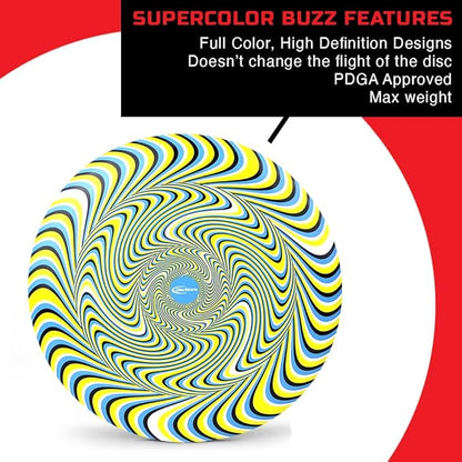 Discraft ESP Buzzz Supercolor Midrange Disc Golf Disc - Custom Design Discraft Discs - Straight