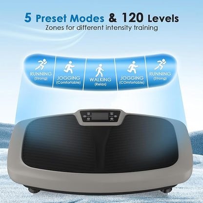 Vibration Plate Exercise Machine - Whole Body Workout Vibration Platform Lymphatic Drainage Machine