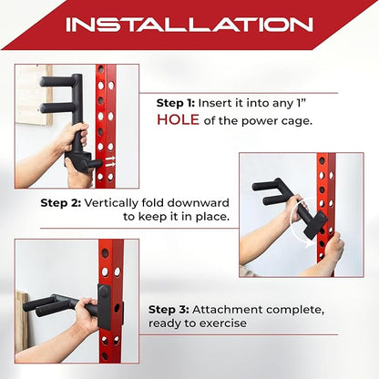 Yes4All Power Rack J-Hooks & Attachments – Heavy Duty Barbell Holders Compatible with 2x2 & 3x3