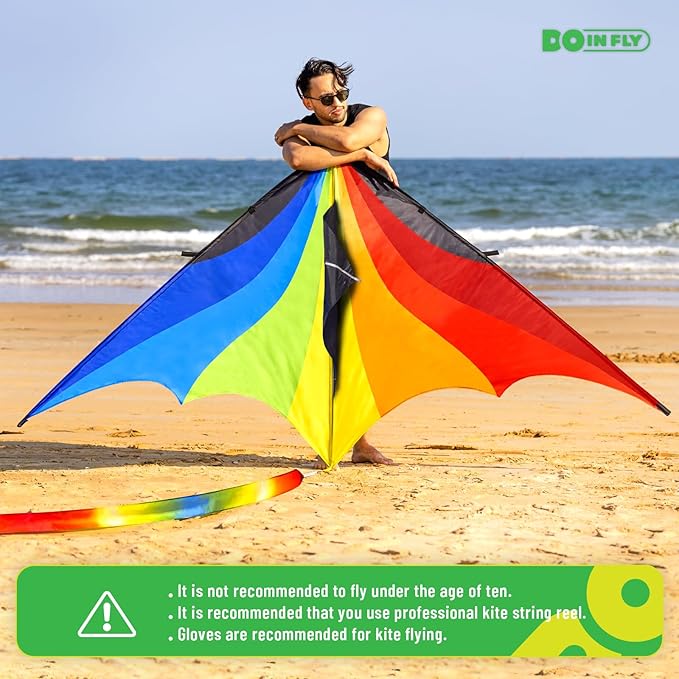 Triangular-Shaped Kite - Easy to Control, with an Eye-catching Design, it is Perfect for Outdoor