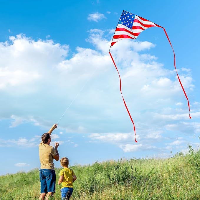 Large Delta Kite for Kids & Adults - Easy to Fly Outdoor Kites for Kids Ages 8-10, Perfect for