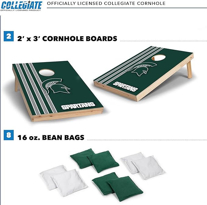 2' x 3' Solid Wood Cornhole Set with Direct Print HD Team Graphics – Great Gift for Any NCAA Fan!