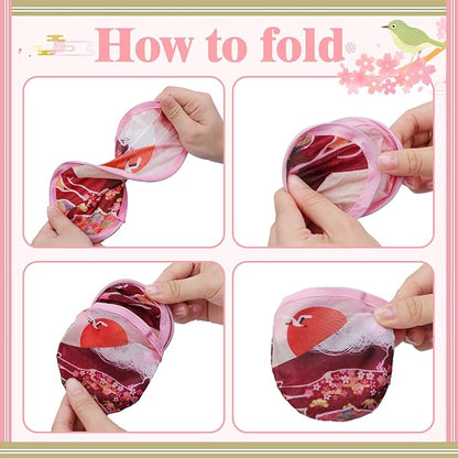 Mototo Foldable Flying Disc Fans, 36PCS Japanese Foldable Disc Fan 8 Inch Pop up Round Collapsible