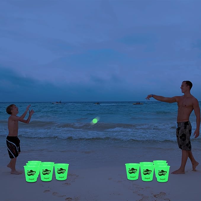 Juegoal Outdoor Giant Yard Pong Game Set Outdoor Toss Game Throwing Game for Beach, Camping, Lawn