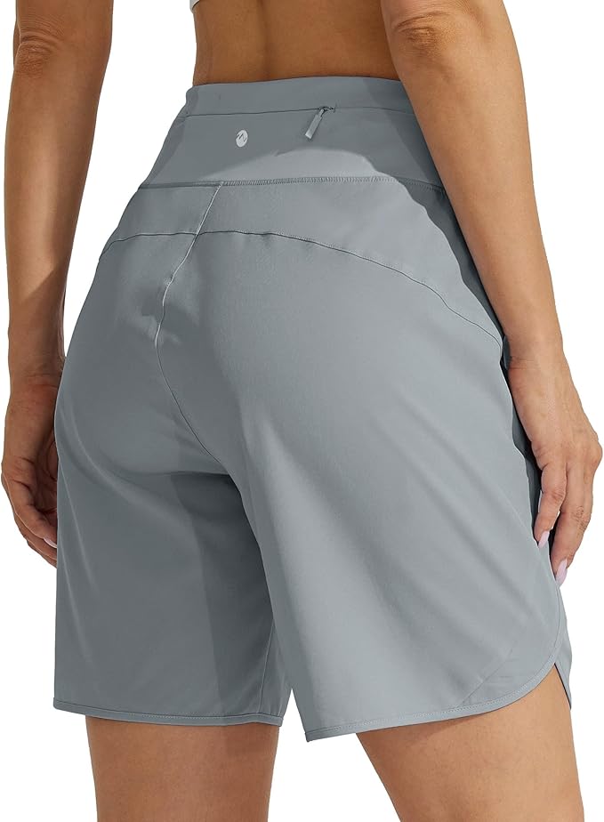 Willit Women's 7" Athletic Running Shorts Long Workout Hiking Shorts Quick Dry High Waisted Active