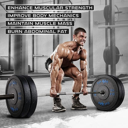 Yes4All 2" Bumper Plate, 10-190 LB Olympic Rubber Weight Plate with Steel Hub for WeightLifting