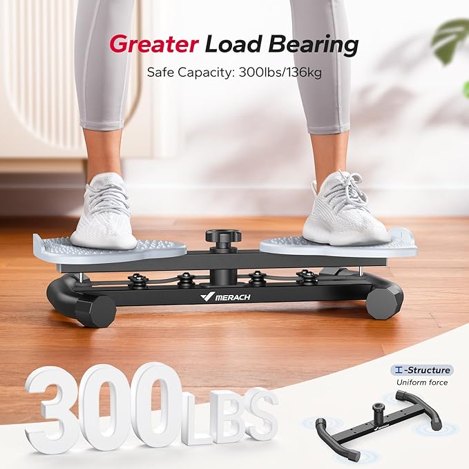 MERACH Waist Twister Machine, Ab Twist Board with 300 lbs Weight Capacity, Abs Workout for Slim