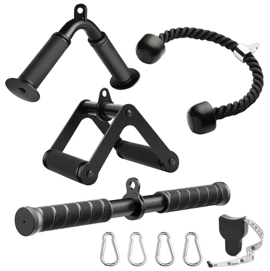Cable Machine Attachment，LAT Pulldown Attachments Upgraded 1.3 Inch Comfort Grip Cable Attachments