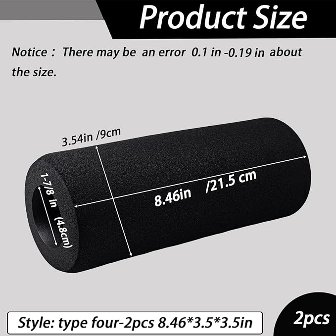 Foot Foam Pads Rollers Replacement(8.46 * 3.5 * 3.5in),Padding for Inversion Table, Workout Bench