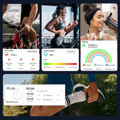 Smart Ring Health Tracker for Women Men-IP68 Waterproof Fitness Ring with Sleep Tracker/Heart
