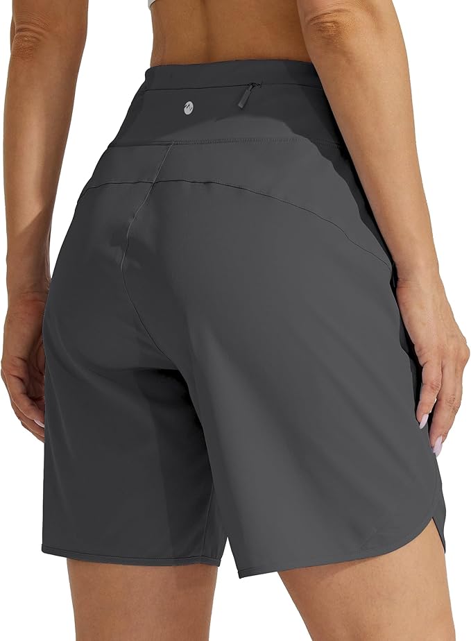 Willit Women's 7" Athletic Running Shorts Long Workout Hiking Shorts Quick Dry High Waisted Active
