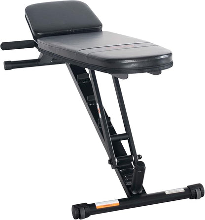 Sunny Health & Fitness Compact Premium Incline Bench Press Bar Rack Set & Optional Leg Extension