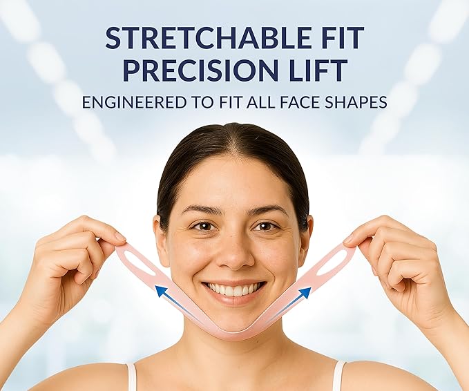 Stylia V Line Lifting Collagen Face Mask - Double Chin Strap for Women - Jawline Shaper Face Lift