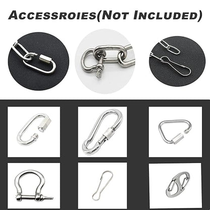1/16 inch(1.5mm) Wire Diameter Stainless Steel Safety Chains 40 inch Long Link Rings Light Duty