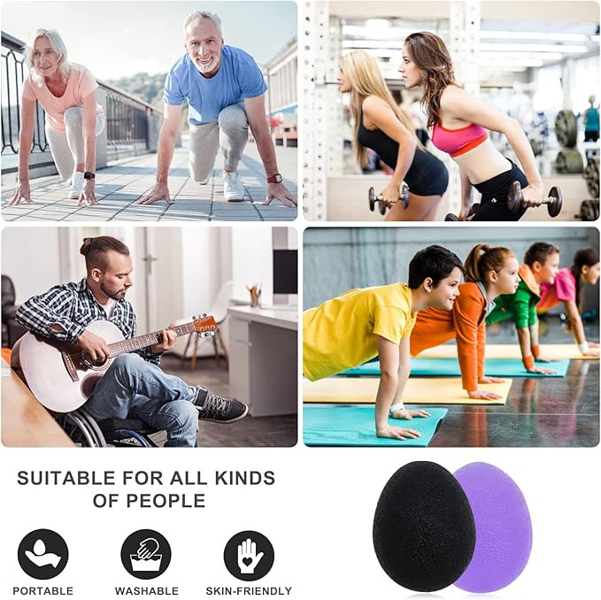 Stress Balls for Adults, Hand Exersicers for Strength, Squeeze Balls for Hand Therapy, Hand