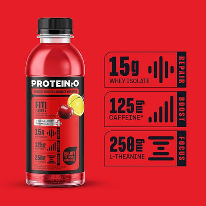 Protein2o 15g Whey Protein Isolate Hydration Drink Plus Energy & Focus, 350mg of Electrolytes