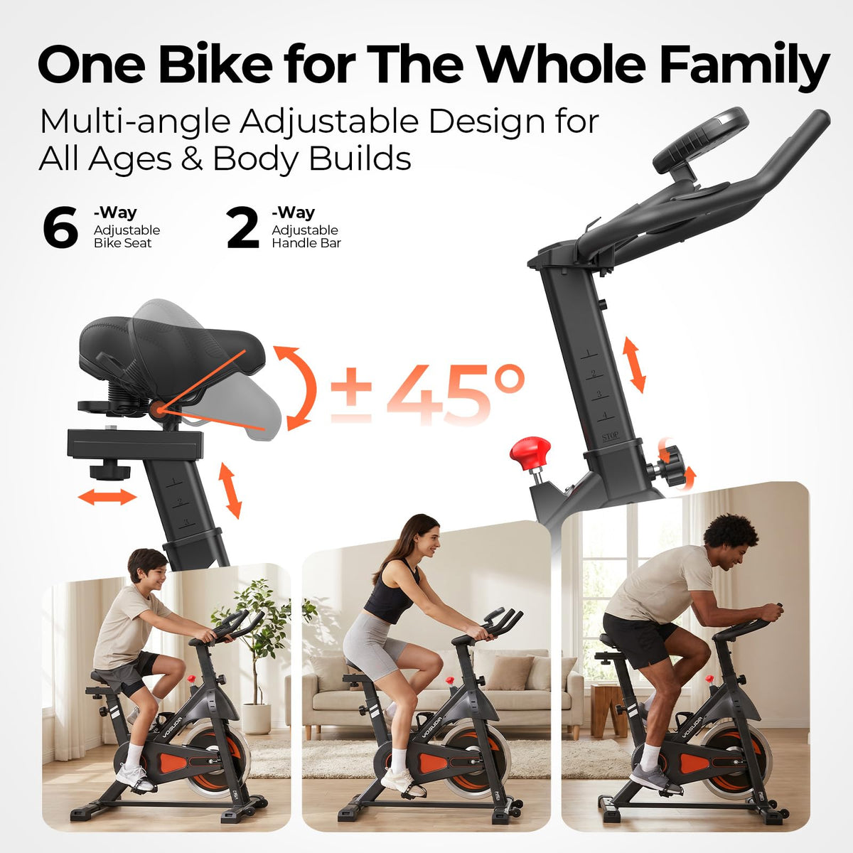 YOSUDA Magnetic Stationary Exercise Bike for Home, Indoor Cycling Bike with Exclusive App & Fitness