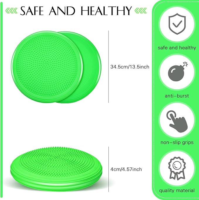 Libima 8 Pcs Wiggle Seat Inflated Wobble Cushion Sensory Seat Flexible Balance Board Balance Disc