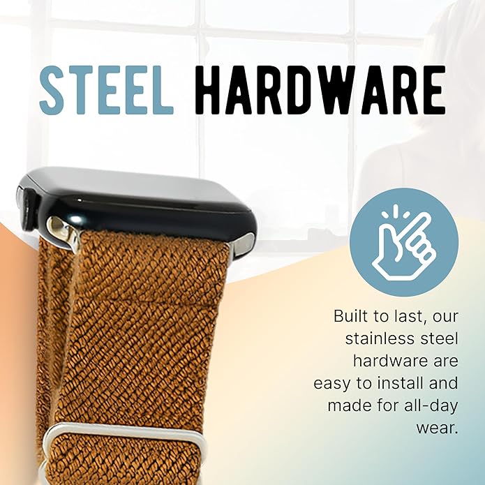 Braxley Bands - Organic Cotton Watch Bands For Women and Men, Compatible With All Apple Watch Sizes