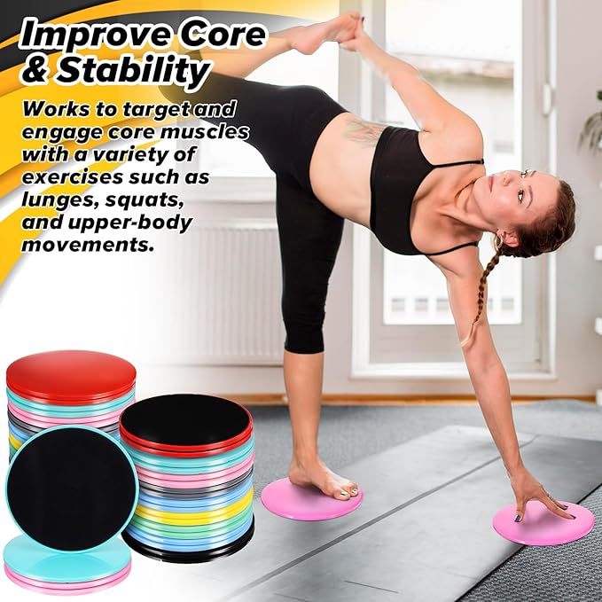 20 pcs Core Sliders Bulk Exercise Glider Discs Gifts for Group Training Classes Fitness Slider