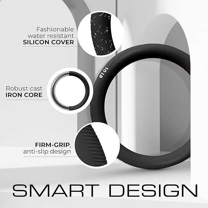 Yes4All Power Ring 10lbs, Weight Ring, Weighted Circle, Kettlebell for Yoga Exercise, Aerobics