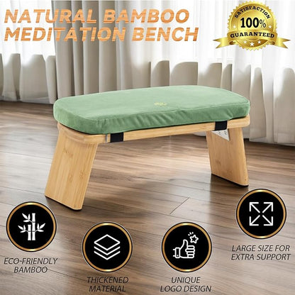 Meditation Bench, Bamboo Meditation Stool, Folding Kneeling Meditation Bench, Seiza Prayer Bench