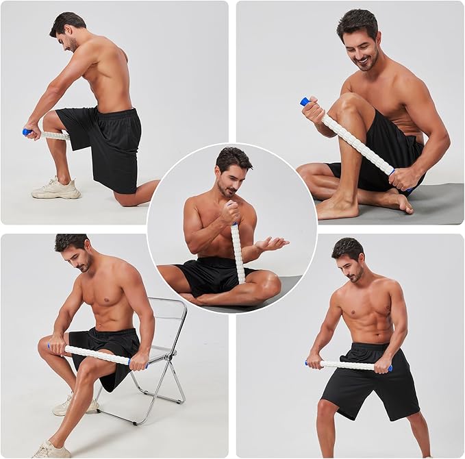 Muscle Roller Stick for Athletes - Deep Tissue Fascia Blaster & Roller Massager for Myofascial Pain