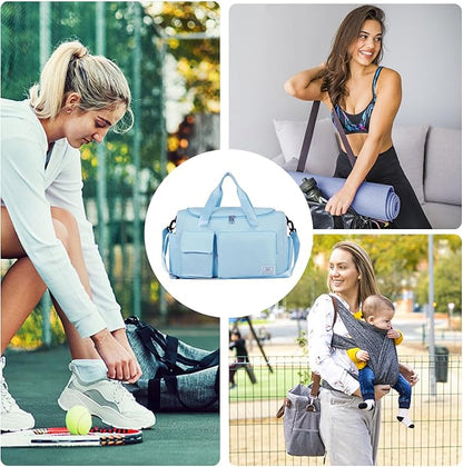 FIORETTO Women's Gym Duffle Bag with Shoes Compartment, 37L Capacity, Ideal for Travel, Gym