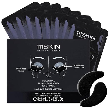 111SKIN Black Diamond Eye Mask, Hydrating Under Eye Patches for Dark Circles with Retinol